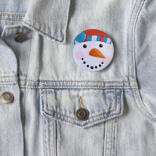 Snowman Carrot Nose Winter Weihnachten Button (Beispiel)