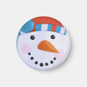 Snowman Carrot Nose Winter Weihnachten Magnet