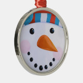 Snowman Carrot Nose Winter Weihnachten Ornament Aus Metall (Rechts)