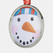 Snowman Carrot Nose Winter Weihnachten Ornament Aus Metall (Links)