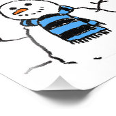 Snowman Cartoon Fotodruck (Ecke)