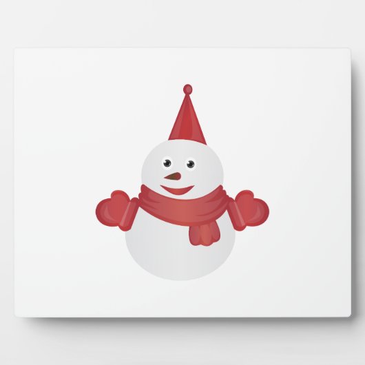 Snowman Cartoon Fotoplatte (Vorderseite)