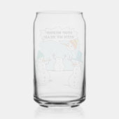 Snowman Cartoon Funny Zeichne Dosenglas (Rückseite)