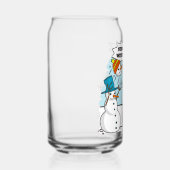 Snowman Cartoon Funny Zeichne Dosenglas (Rechts)