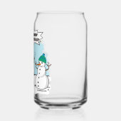 Snowman Cartoon Funny Zeichne Dosenglas (Links)