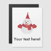 Snowman Cartoon Magnetkarte (Vorne/Hinten)