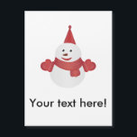 Snowman Cartoon Magnetkarte<br><div class="desc">Gutes Geschenk für Kinder,  Familie,  Freunde oder sogar für sich selbst! Sie können dieses Produkt anpassen,  indem Sie Ihren eigenen Text,  Foto etc. hinzufügen! Klicken Sie einfach auf den Button "Anpassen",  um Ihr Produkt zu erstellen! Dieses Design ist auch auf vielen anderen Produkten erhältlich.</div>