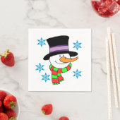 Snowman Cartoon Paper Napkins Serviette (Beispiel)