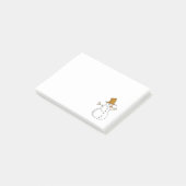 Snowman-Cartoon Post-it Klebezettel (angewinkelt)
