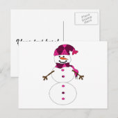 Snowman Cartoon Postkarte (Vorne/Hinten)