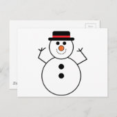 Snowman Cartoon Postkarte (Vorne/Hinten)