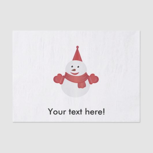 Snowman Cartoon Seidenpapier (Vorderseite)