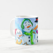 Snowman-Cartoon-Tasse Kaffeetasse (Vorderseite Links)