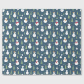 Snowman Cats Holiday Pattern Geschenkpapier (Flach)