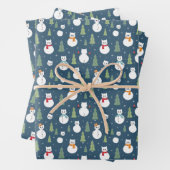 Snowman Cats Holiday Pattern Geschenkpapier Set (Beispiel)