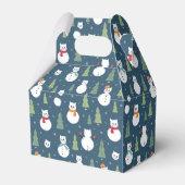 Snowman Cats Holiday Pattern Geschenkschachtel (Vorderseite)