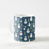 Snowman Cats Holiday Pattern Kaffeetasse (Vorderseite Links)
