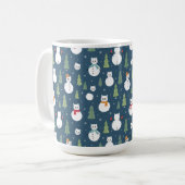 Snowman Cats Holiday Pattern Kaffeetasse (Vorderseite Links)
