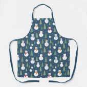 Snowman Cats Holiday Pattern Schürze (Vorderseite)