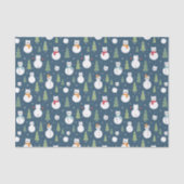 Snowman Cats Holiday Pattern Seidenpapier (Vorderseite)