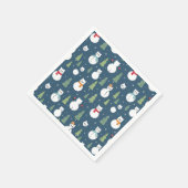 Snowman Cats Holiday Pattern Serviette (Ecke)