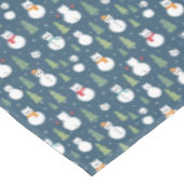 Snowman Cats Holiday Pattern Tischdecke (Schrägansicht)