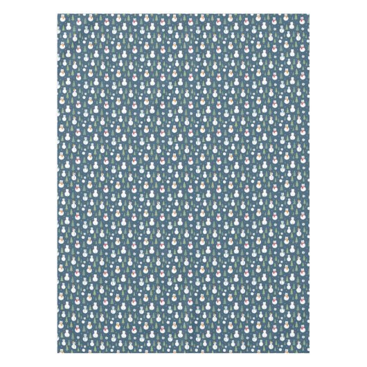 Snowman Cats Holiday Pattern Tischdecke (Vorderseite)