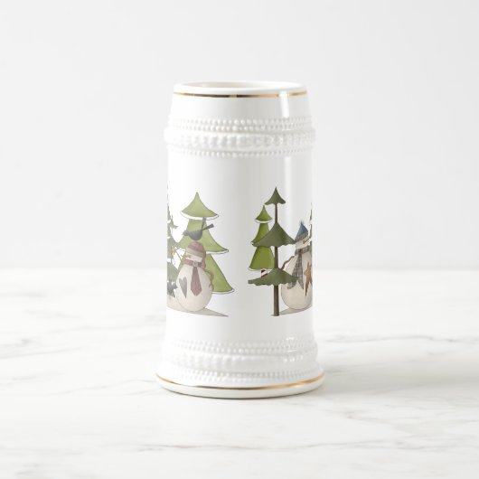 Snowman-Chat Bierglas (Mittel)