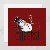 Snowman Chef Wein Weihnachten Weihnachten Weihnach (Vorne/Hinten)