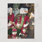 Snowman & Children Postkarte (Vorderseite)