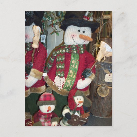Snowman & Children Postkarte (Vorderseite)