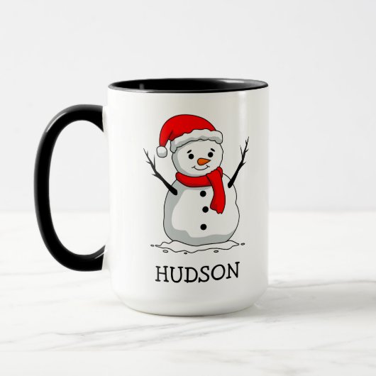 Snowman Childrens Hot Chocolate Weihnachtsgeschenk Tasse (Links)