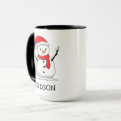 Snowman Childrens Hot Chocolate Weihnachtsgeschenk Tasse (Vorderseite Links)