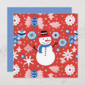 Snowman Chillin' Einladung (Vorne/Hinten)