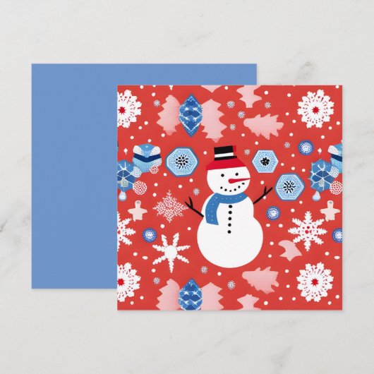 Snowman Chillin' Einladung (Vorne/Hinten)