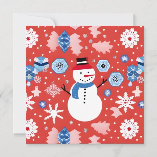 Snowman Chillin' Einladung (Vorderseite)