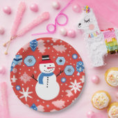 Snowman Chillin' Pappteller (Party)