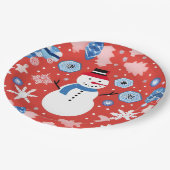 Snowman Chillin' Pappteller (Schrägansicht)