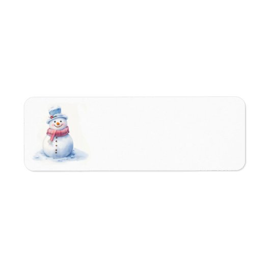 Snowman Christmas Address Labels (Vorne)