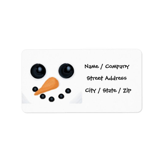 Snowman Christmas Address Labels Adressaufkleber (Vorne)