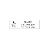 Snowman Christmas Address Permastempel (Design)