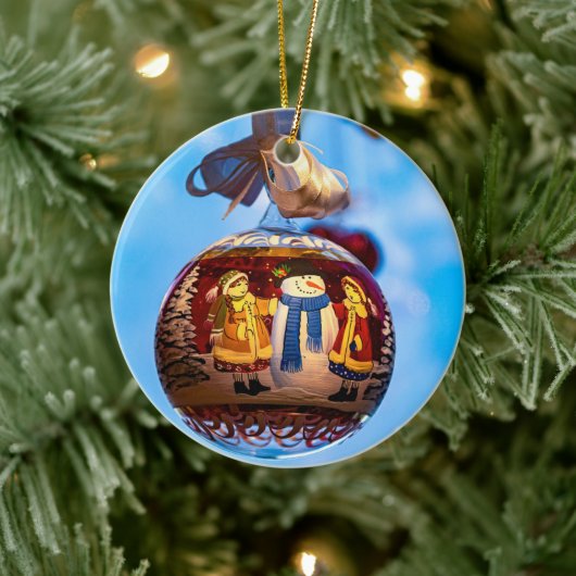 Snowman Christmas Ball Keramik Ornament (Baum)
