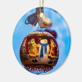 Snowman Christmas Ball Keramik Ornament (Links)