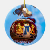 Snowman Christmas Ball Keramik Ornament (Hinten)