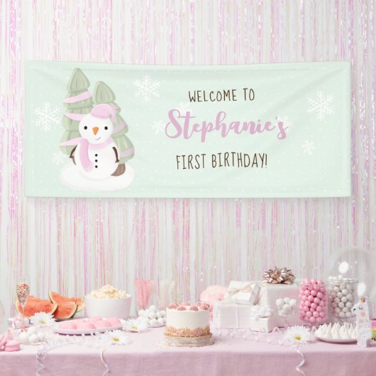 Snowman Christmas Banner (Party)