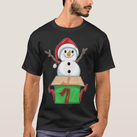 Snowman Christmas Box T-Shirt (Vorderseite)