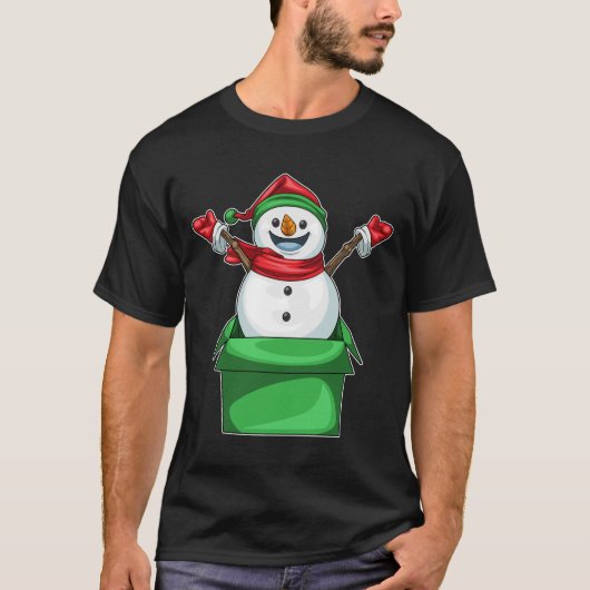 Snowman Christmas Box T-Shirt (Vorderseite)