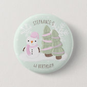 Snowman Christmas Button (Vorderseite)