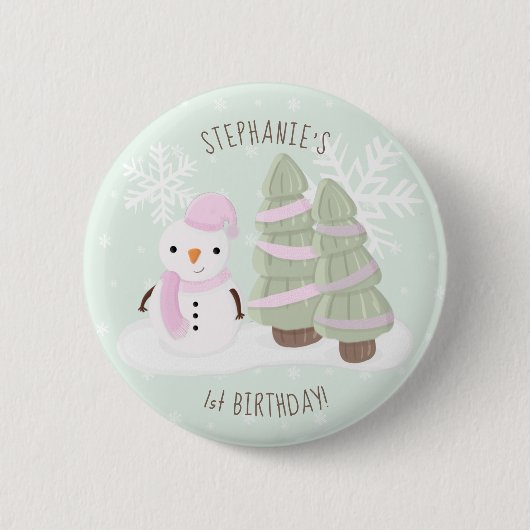 Snowman Christmas Button (Vorderseite)