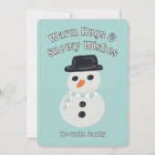 Snowman Christmas Card Feiertagskarte (Vorderseite)